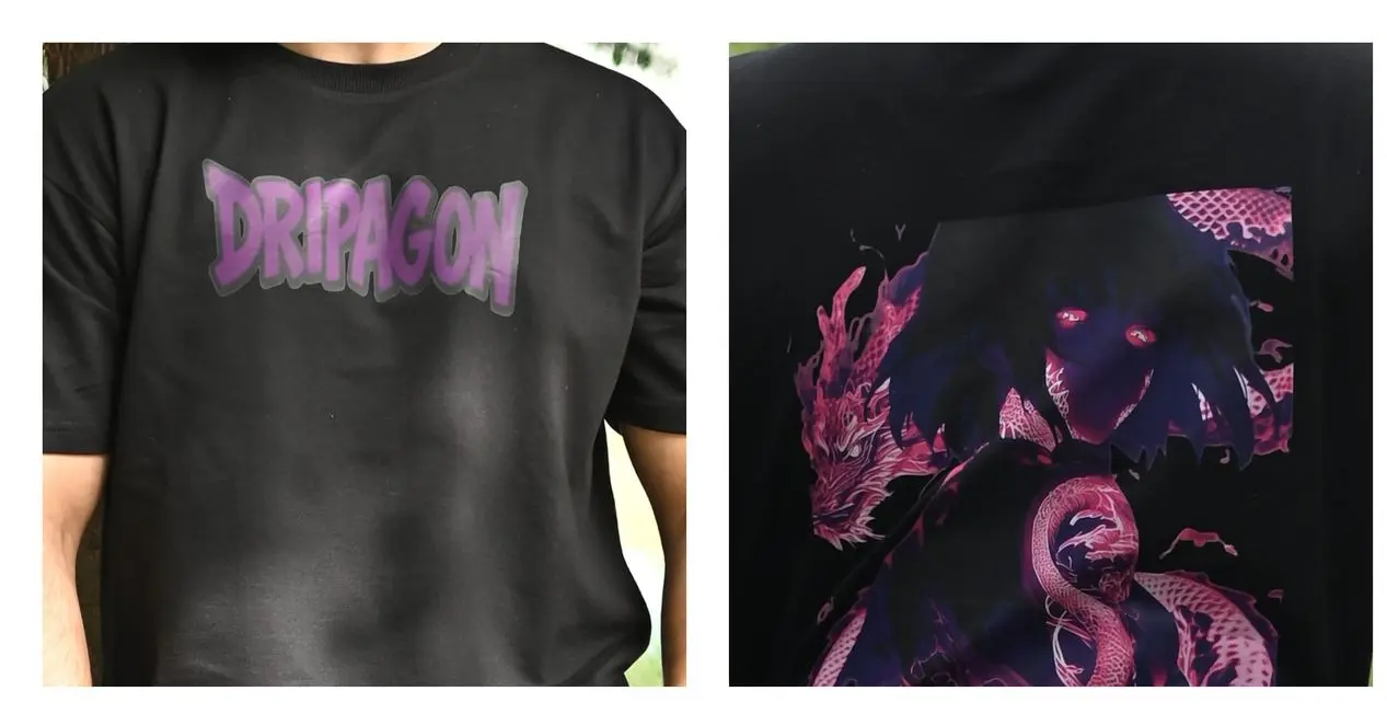 oversized tshirt dragon print dripagon