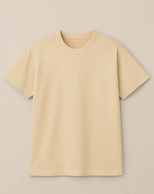 Plain Oversized T-Shirt – Beige