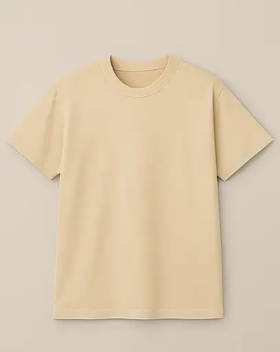 Plain Oversized T-Shirt – Beige
